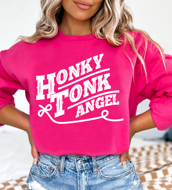 Honky Tonk Angel - White Ink
