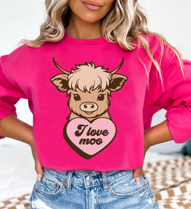I Love Moo - Highland Heifer - Valentine