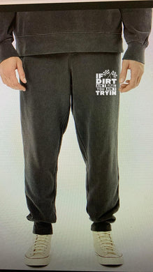 Charcoal Racing Joggers - WITH Checkered Flag
