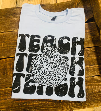 Teach - Repeat - Leopard Print - Design 1