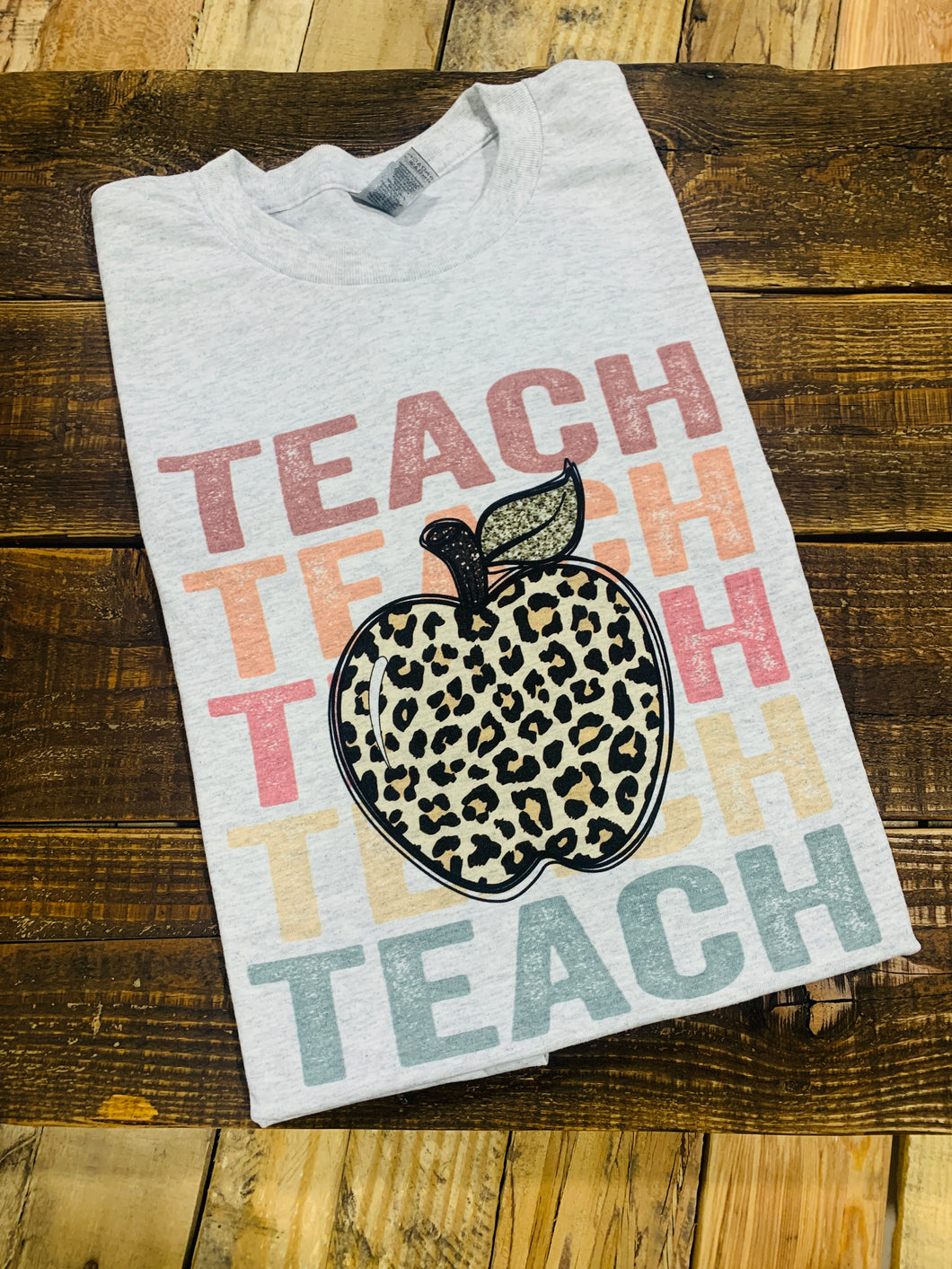 Teach - Repeat - Leopard Print - Design 2