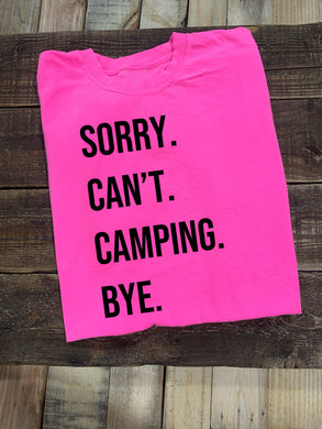 Sorry. Can't. CAMPING. Bye.