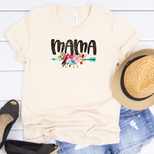 Load image into Gallery viewer, Mama w/ Floral Arrow - Heather Raspberry Tee