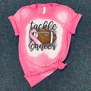 Tackle Cancer w/ Pink Ribbon & Football - 6 Style Options