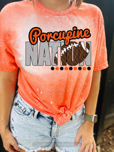 Load image into Gallery viewer, Porcupine Nation w/ Football - Orange &amp; Black Text