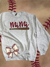 Load image into Gallery viewer, BASEBALL - Custom Saying w/ Bat and Bow Bottom Right  - Unisex Fit Apparel Youth Mens Womens