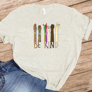 Be Kind To All Kinds - Sign Language - Multi Color