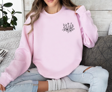 Load image into Gallery viewer, Wildflowers (On Left Chest) - Black Ink