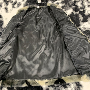 294 - Black Combo Faux Fur Vest - Size 2X