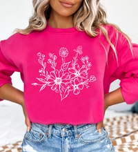 Load image into Gallery viewer, Wildflowers (Full Front) - White Ink