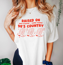 Load image into Gallery viewer, Raised On Boot Scootin' Honky Tonkin' 90's Country - Red Ink