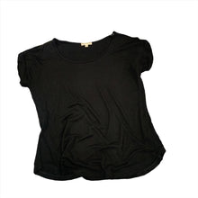 Load image into Gallery viewer, 281 - Black Short Sleeve Blouse With Folded Sleeve