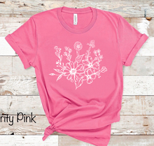 Load image into Gallery viewer, Wildflowers (Full Front) - White Ink