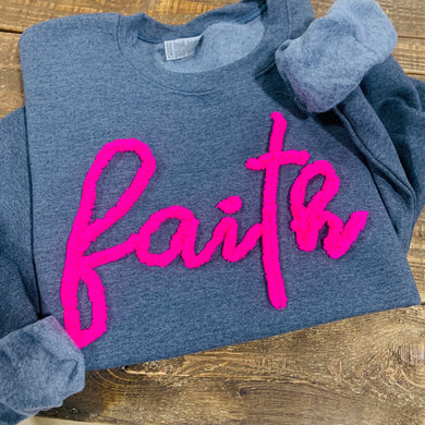 Faith - Chenille Yarn Embroidery