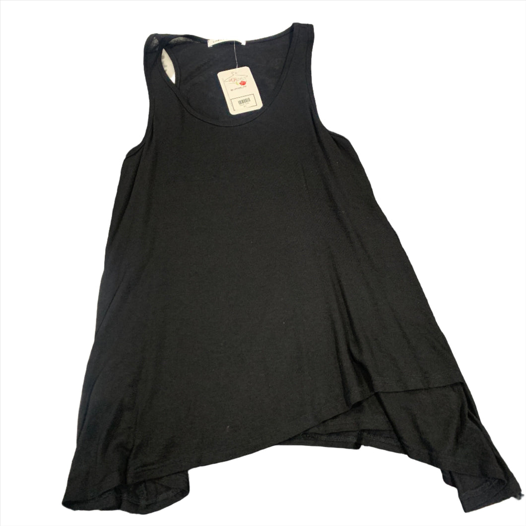 234 - Black Flowy Tank - Size L