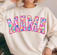 Load image into Gallery viewer, MAMA - Faux Appliqué w/ Pastel Leopard Print