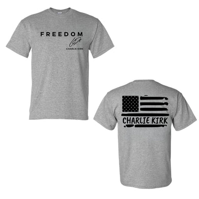Charlie Kirk Tribute Tee  Front & Back - Unisex Fit Apparel