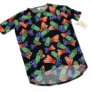 289 - LuLaRoe - Black - Lady Liberty - High Low Top - Size S