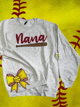 Load image into Gallery viewer, SOFTBALL - Custom Saying w/ Bat and Bow Bottom Right  - Unisex Fit Apparel Youth Mens Womens