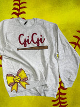 Load image into Gallery viewer, SOFTBALL - Custom Saying w/ Bat and Bow Bottom Right  - Unisex Fit Apparel Youth Mens Womens