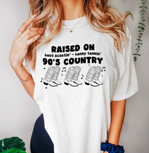 Load image into Gallery viewer, Raised On Boot Scootin' Honky Tonkin' 90's Country - Black Ink