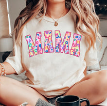 Load image into Gallery viewer, MAMA - Faux Appliqué w/ Pastel Leopard Print