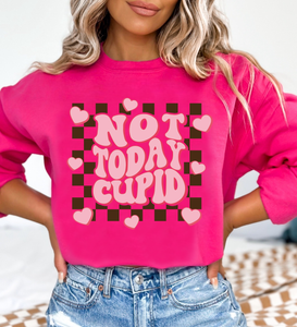 Not Today Cupid w/ Checkered Background