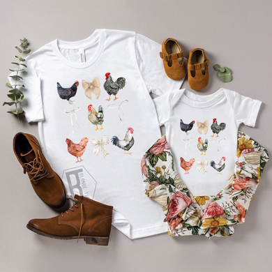 Mommy & Me - Farm - Chickens w/ Bows