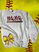 Load image into Gallery viewer, SOFTBALL - Custom Saying w/ Bat and Bow Bottom Right  - Unisex Fit Apparel Youth Mens Womens