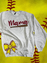 Load image into Gallery viewer, SOFTBALL - Custom Saying w/ Bat and Bow Bottom Right  - Unisex Fit Apparel Youth Mens Womens