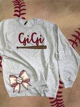 Load image into Gallery viewer, BASEBALL - Custom Saying w/ Bat and Bow Bottom Right  - Unisex Fit Apparel Youth Mens Womens