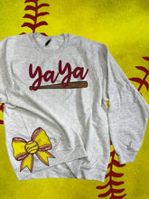 Load image into Gallery viewer, SOFTBALL - Custom Saying w/ Bat and Bow Bottom Right  - Unisex Fit Apparel Youth Mens Womens