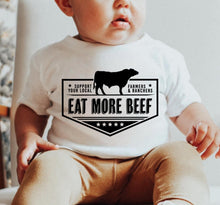 Load image into Gallery viewer, Eat More Beef - Support Your Local Farmer or Rancher - Unisex Fit Apparel Youth Mens Womens