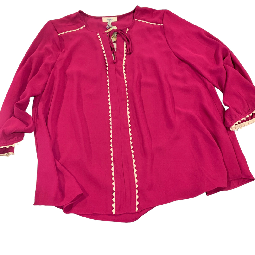 235 - Fuchsia Lace Top