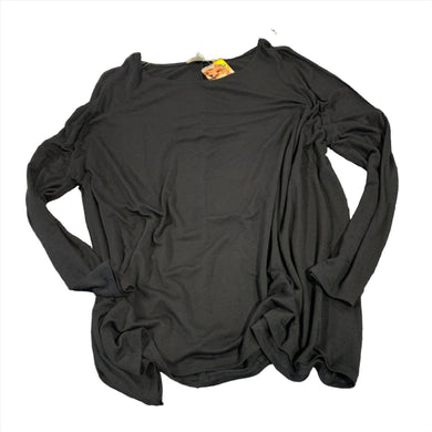 254 - Black Scoop Neck Long Sleeve
