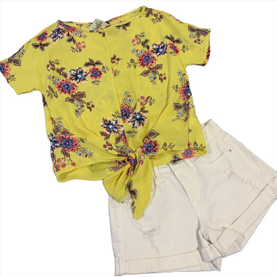231 - Yellow Floral Top