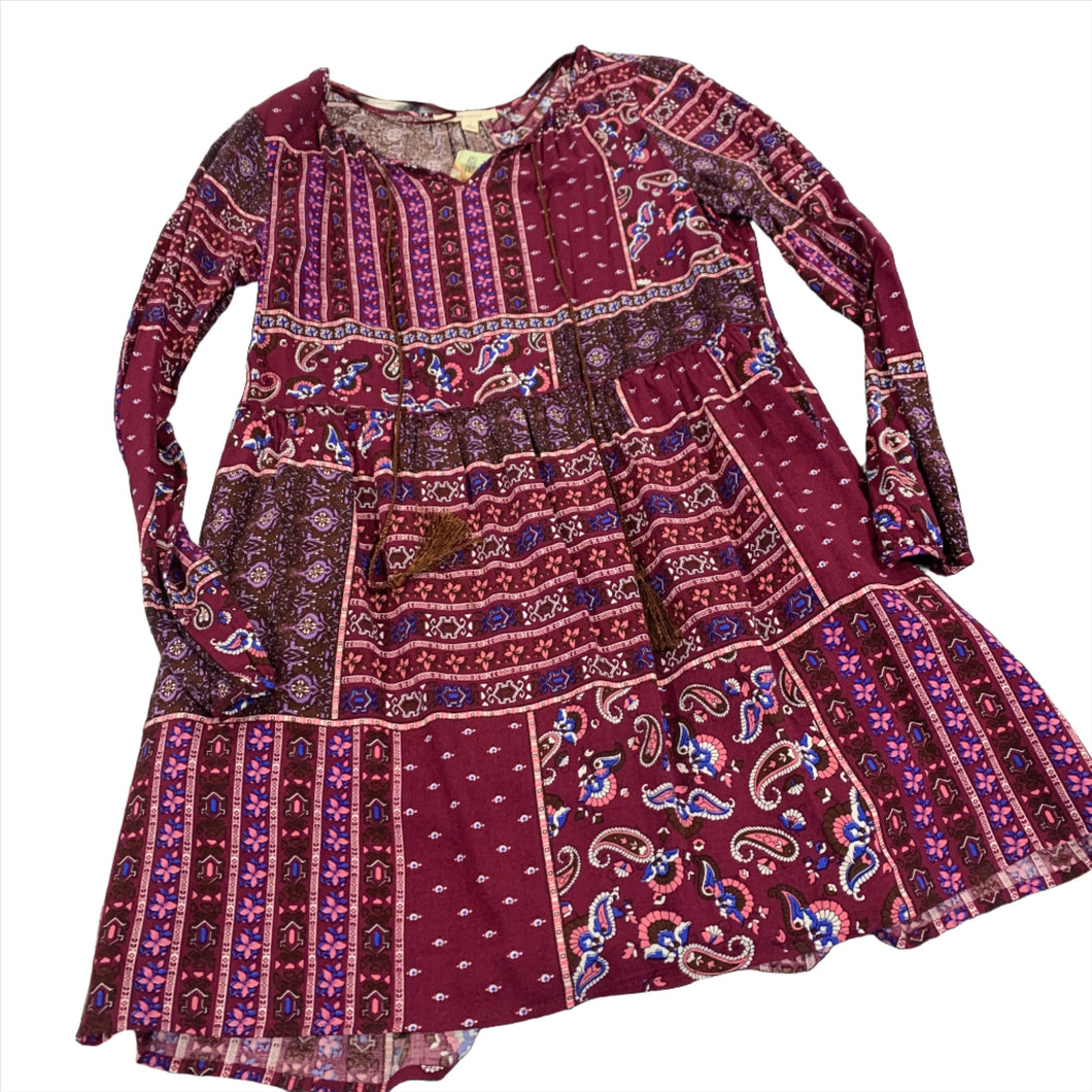 240 - Aztec Print Purple Dress - Size L