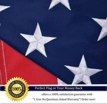 Load image into Gallery viewer, American Flag Outdoor Quality Made USA Flag Embroidered Stars Stitched