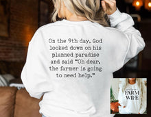 Load image into Gallery viewer, And So God Made A FARM WIFE (Full Front) On The 9th Day (On Back)