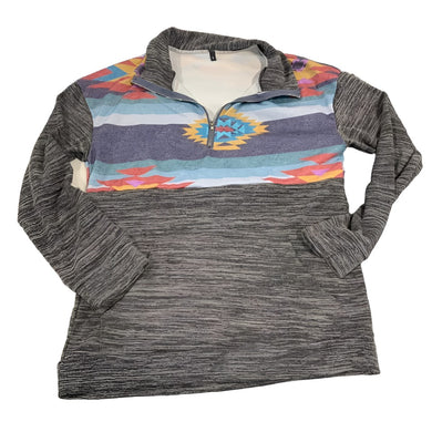 256 - Aztec Print w/ Charcoal - Size S