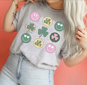 Lucky - Clovers - Smiley Faces - St. Patty's