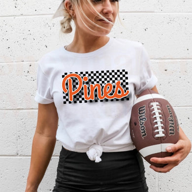 Pines w/ Checkered Background