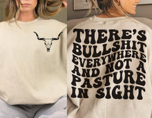 Load image into Gallery viewer, Detailed Cow Skull (On Left Chest) - Bullsh*t Everywhere (On Back)