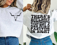 Load image into Gallery viewer, Detailed Cow Skull (On Left Chest) - Bullsh*t Everywhere (On Back)