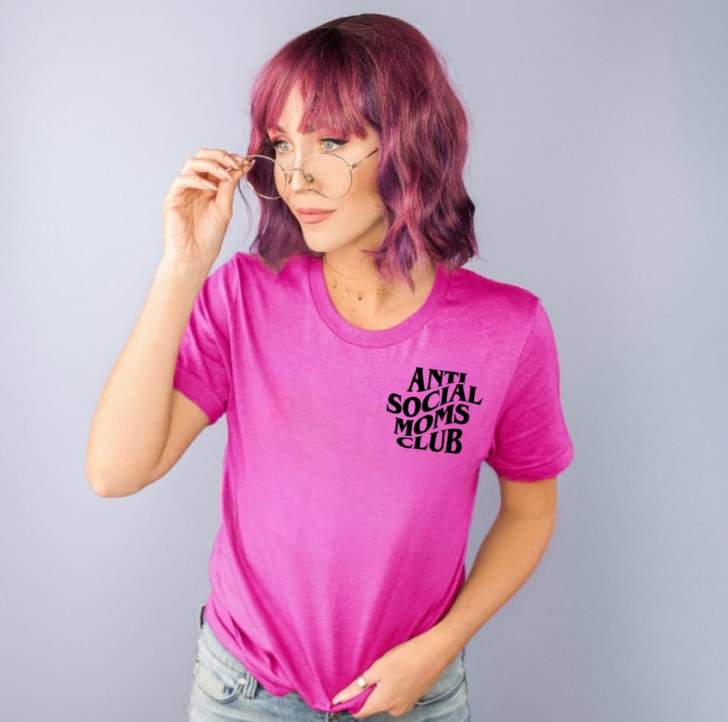 Anti Social MOMS Club (On Left Chest)