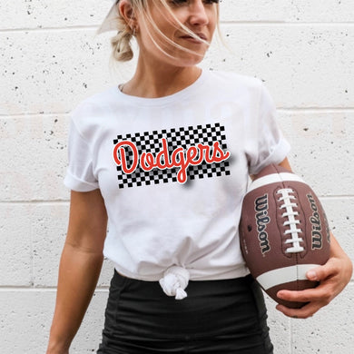 Dodgers w/ Checkered Background
