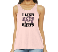 Load image into Gallery viewer, I Like Pig Butts And I Cannot Lie w/ Pink Leopard Pig - 8800 Flowy Racerback Tank