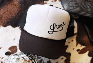 Lions - Design 1 - Black Ink - Trucker Hat