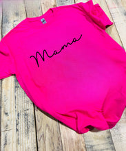 Load image into Gallery viewer, Mama - Design 2 (Cursive) - BLACK - Puff Print