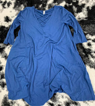 Load image into Gallery viewer, 244 - Blue Criss Cross Dress - Size M